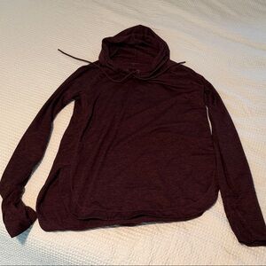 Athleta Maroon Hooded Pullover